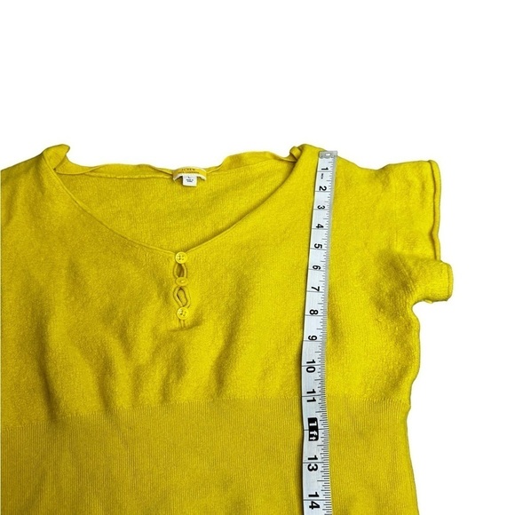 J. CREW Neon Bright Citrus Featherweight Cashmere Cropped Cardigan - Picture 7 of 7